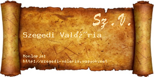 Szegedi Valéria névjegykártya